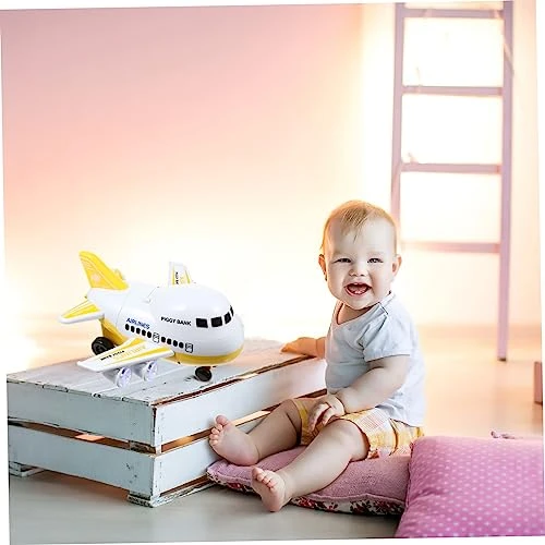 Alasum 1pc Airplane Piggy Bank Toys For Kids Educational Toys Kid Piggy Bank Musical Toy Toy Piggy Bank Toy Plastics, Electronic Components Yellow Saving Pot For Kids Coin Box Toy 5 Alasum 1pc Airplane Piggy Bank Toys For Kids Educational Toys Kid Piggy Bank Musical Toy Toy Piggy Bank Toy Plastics, Electronic Components Yellow Saving Pot For Kids Coin Box Toy - Image 3