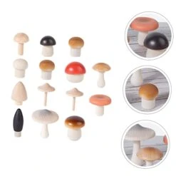 Ibasenice 2 Sets Simulation Mushroom Game Blank Ornaments Miniature Toys Woodsy Decor Toadstools Toy Mushrooms Miniatures Mini Mushroom Toys Mushroom Statue Mushroom Room Decor Fun Mushrooms