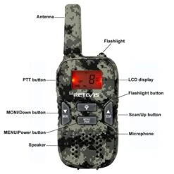 Retevis RT33 Kids Walkie Talkies, Army Toys For Boys And Girls Aged 6-12, Flashlight, 2 Way Radio Gifts, Survival Gear And Equipment For Kids Adventure Game Camping(2 Pack, Camo) 9 Retevis RT33 Kids Walkie Talkies, Army Toys For Boys And Girls Aged 6-12, Flashlight, 2 Way Radio Gifts, Survival Gear And Equipment For Kids Adventure Game Camping(2 Pack, Camo) -Folkmanis Toys Shop 4176RwSQAWL