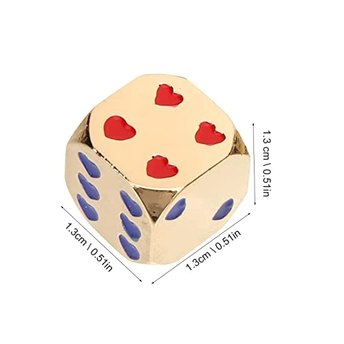Zerodeko 5Pcs Metal Dice Set, D6 Dice Love Heart Dice Toys Colorful Dice Table Board Game Dice Role Game Props Math Learning Supplies Party Game Favors For Valentine, Bar, KTV (1) 4 Zerodeko 5Pcs Metal Dice Set, D6 Dice Love Heart Dice Toys Colorful Dice Table Board Game Dice Role Game Props Math Learning Supplies Party Game Favors For Valentine, Bar, KTV (1) - Image 2