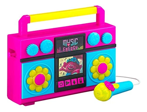 EKids Trolls World Tour Sing Along Boom Box Speaker With Microphone For Fans Of Trolls Toys For Girls, Kids Karaoke Machine With Built In Music And Flashing Lights 3 EKids Trolls World Tour Sing Along Boom Box Speaker With Microphone For Fans Of Trolls Toys For Girls, Kids Karaoke Machine With Built In Music And Flashing Lights