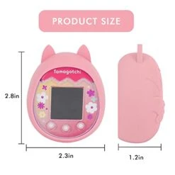 Qiteyz Portable Mini Toy Carrying Storage Case,Silicone Cover Case Compatible With Tamagotchi Pix Virtual Pet - 2 In 1(Case Only) (Pink) -Folkmanis Toys Shop 417GUZ6mCEL