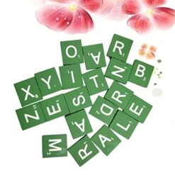 EXCEART Toddler Toys Wedding Decor Stocking Stuffers Wood Letter Tiles Letters Wood Tiles Letters Chips Wood Letters Replacement Crossword Game Tiles Infants Toys Baby Gifts Christmas Decor -Folkmanis Toys Shop 417MRTVVkRL