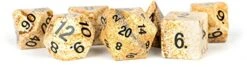 FanRoll By Metallic Dice Games 16mm Stone Poly Dice Set: Picture Jasper