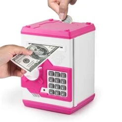GINZU Piggy Bank For Boys Girls, Electronic Coin Money Bank With Password Protection, ATM Saving Bank Paper Money Scroll Saving Cash Coin Saving Can Toys Gift Box For Kids Hot Gift Kawaii Cute Stuff