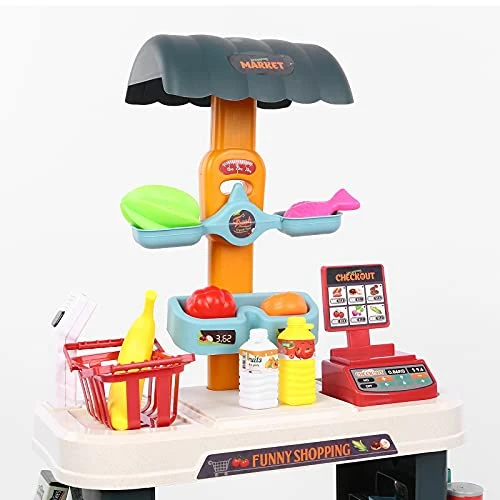 Muuxien Microwave Toy With Sound Grocery Game Store Children’S Gifts Girl Supermarket Kitchen Toy Set With Counter Scanner And Accessories, Pretend Game Food Microphone And Speaker Toy 8 Muuxien Microwave Toy With Sound Grocery Game Store Children’S Gifts Girl Supermarket Kitchen Toy Set With Counter Scanner And Accessories, Pretend Game Food Microphone And Speaker Toy - Image 6