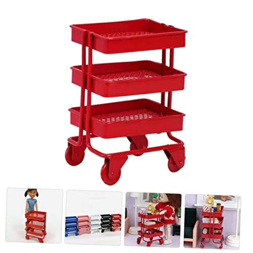 Ibasenice 4pcs Doll House Decoration Bathtub Decor Tiny Shopping Cart Storage Trolley Wagon For Toddlers Serving Cart Mini Trolley Furniture Cart Storage Rack Storage Cart 5 Ibasenice 4pcs Doll House Decoration Bathtub Decor Tiny Shopping Cart Storage Trolley Wagon For Toddlers Serving Cart Mini Trolley Furniture Cart Storage Rack Storage Cart - Image 3