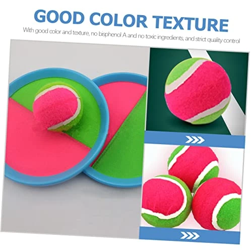 COOLHIYA 1 Set Goo Ball Spring Toys For Kids Outdoor Play Toys For Kids Playset Outdoor Sensory Balls For 1-3 Paddle Catch Games Toy Racket And Set Racket And Ball Set Bat 5 COOLHIYA 1 Set Goo Ball Spring Toys For Kids Outdoor Play Toys For Kids Playset Outdoor Sensory Balls For 1-3 Paddle Catch Games Toy Racket And Set Racket And Ball Set Bat - Image 3