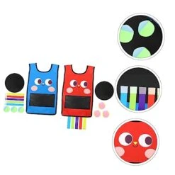 Ibasenice Outdoor Playset 2 Sets Sticky Jersey Outdoor Playsets Outdoor Toys For Kids Game Vest Sticky Ball Cloth Outside Game Vests Parent-Child Kids Ball Kids Tank Tops