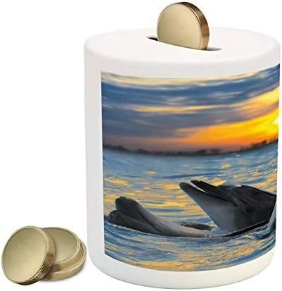 Ambesonne Vintage Piggy Bank, Bingo Game With Ball And Cards Pop Art Lottery Hobby Celebration Theme, Ceramic Coin Bank Money Box For Cash Saving, 3.6" X 3.2", Yellow Green 8 Ambesonne Vintage Piggy Bank, Bingo Game With Ball And Cards Pop Art Lottery Hobby Celebration Theme, Ceramic Coin Bank Money Box For Cash Saving, 3.6" X 3.2", Yellow Green - Image 6