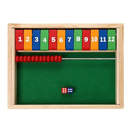 Sterling Games 12 Numbers Shut The Box Game With Abacus Counting Beads Wooden Math Dice Game For Kids And Small Children 3 Sterling Games 12 Numbers Shut The Box Game With Abacus Counting Beads Wooden Math Dice Game For Kids And Small Children