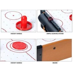 TOUISEDGI Mini Air Hockey Table For Kids, Table Air Hockey Game Desktop ParentChild Interactive Portable Board Game Toys Gift, Portable Sport Hockey For Boys And Girls -Folkmanis Toys Shop 418bnMRxu4L
