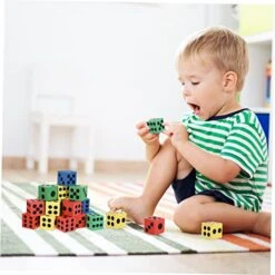 SAFIGLE 24 Pcs Foam Dice Ktv Game Props Kid Game Dice Building Resin Dice Educational Toys Mini Building Blocks Playing Dice Entertainment Dice Mini Dice Prop Child Gift Letter Eva -Folkmanis Toys Shop 418ciKNdioL