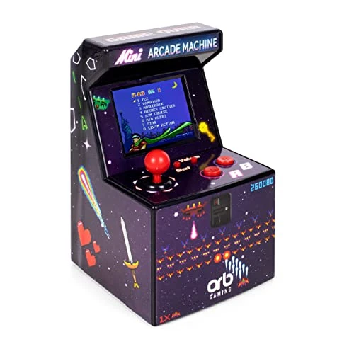 Mini Arcade Machine, 240 In-Built Games, 8-Bit Retro Arcade Games, 2.5” Full Colour Screen, 8-Way Joystick, 2 Buttons, Volume Control, Thumbs Up! 3 Mini Arcade Machine, 240 In-Built Games, 8-Bit Retro Arcade Games, 2.5” Full Colour Screen, 8-Way Joystick, 2 Buttons, Volume Control, Thumbs Up!
