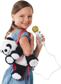 Singing Machine Portable Karaoke Machine For Kids, Plush Toy Backpack With Microphone - The Sing Along Crew, Lil Rex (Brown & Beige) - Built-In Karaoke Speaker With Songs, Sound Effects, & Recorder -Folkmanis Toys Shop 418yq9jHRRL. AC