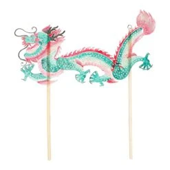 COHEALI Kids Shadow Puppets Toy Shadow Puppet Toy Traditional Chinese Dragon Shadow Puppetry Plaything Family Storytelling Board Game Educational Fairy Tale Shadow Puppets DIY Shadow Puppets