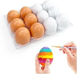 SGVV90 Wooden Fake Eggs Home Decor, Fake Easter Egg For Children DIY Game, Kitchen Craft Adornment, Food Toy Easter Gift For Kids (12 Pieces) -Folkmanis Toys Shop 419ajmYAEL. AC