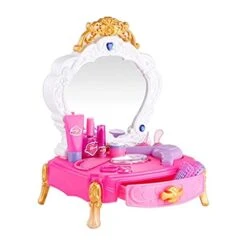 HHTD Vanity Fair Beauty Girl Toys Fantasy Game Set Dressing Table With Mirror Dressing Table Toy (Color : White)
