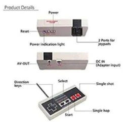 GoldTech Products Mini Game Console Classic Game Normal Console Built-in 620 Game -Folkmanis Toys Shop 419wSHlitwL