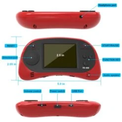 Kids Handheld Games 16 Bit Retro Video Games Console With 220 HD Electronic Games - 2.5'' LCD Portable Travel Games Entertainment Gifts For Boys Girls Ages 4-12 (Classic Red) 12 Kids Handheld Games 16 Bit Retro Video Games Console With 220 HD Electronic Games - 2.5'' LCD Portable Travel Games Entertainment Gifts For Boys Girls Ages 4-12 (Classic Red) -Folkmanis Toys Shop 419yEDjYTQL