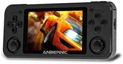 ANBERNIC RG351P Handheld Game Console With 64G TF Card 2500 Classic Games 3.5 Inch IPS Screen 3500mAh Battery, Video Games Player With Open Source System RK3326 Chip Quad-core (RG351P Black)