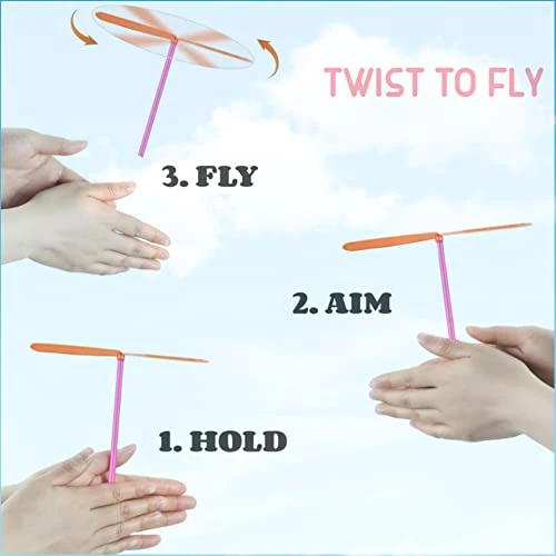 LCPQMZGH 120 Pieces Hand Helicopter Spinner Hand Rub Plastic Propeller Outdoor Flying Plastic Dragonfly Toy Color Toy Helicopter 5 LCPQMZGH 120 Pieces Hand Helicopter Spinner Hand Rub Plastic Propeller Outdoor Flying Plastic Dragonfly Toy Color Toy Helicopter - Image 3