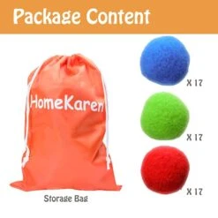 Homekaren 51 Water Balls Reusable, Cotton Balls For Water Fight Outdoor, Splash Summer Fun Toys For Kids Outside, Water Balloons Fight Accessories For Pool Trampoline And Beach (RBG) -Folkmanis Toys Shop 41AW3GGj6hS
