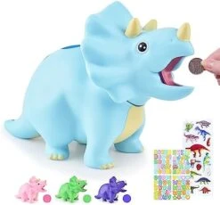 Dinosaur Piggy Bank For Kids, Unbreakable Plastic Money Coin Bank For Boys And Girls, Great Gifts For Birthday, Christmas, Baby Shower (Green) -Folkmanis Toys Shop 41AfEiXurqL. AC