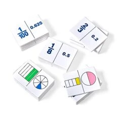 Hand2mind Fraction And Decimal Dominoes Set, Fraction Manipulatives For Elementary School, Educational Decimal Games, Montessori Math Materials, Math Game Tiles, Classroom Dominoes Set (Set Of 30) -Folkmanis Toys Shop 41AhdSCKjJL