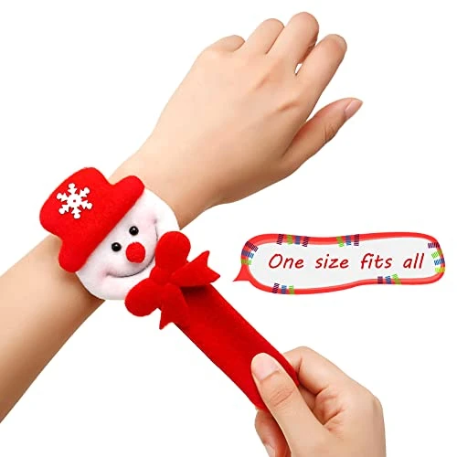 Blulu 20 Pieces Christmas Slap Bracelets Christmas Snap Bracelet Party Favors Xmas Slap Bands Include Santa Claus Snowman Reindeer Bear Christmas Decorations For Girls And Boys 7 Blulu 20 Pieces Christmas Slap Bracelets Christmas Snap Bracelet Party Favors Xmas Slap Bands Include Santa Claus Snowman Reindeer Bear Christmas Decorations For Girls And Boys - Image 5