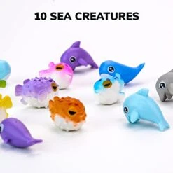 Sea Animals Mini Toys For Kids - 100pcs Bulk Sea Creatures - Easter Egg Fillers - Mini Toys For Boys And Girls - Toys For Goody Bags, Party Favors, Classroom Prizes - Vending Machine Toys -Folkmanis Toys Shop 41AnSZEaFfL