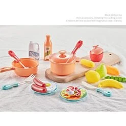 MIS1950s Kitchen Play Set With Accessories- Mini Kitchen Set With Realistic Light Sound - Indoor Games Kitchen Cooking Playset -Christmas Halloween Holiday Toys For Toddlers Children & Girls 13 MIS1950s Kitchen Play Set With Accessories- Mini Kitchen Set With Realistic Light Sound - Indoor Games Kitchen Cooking Playset -Christmas Halloween Holiday Toys For Toddlers Children & Girls -Folkmanis Toys Shop 41Atd45OU6L