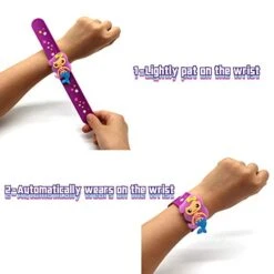 LOCHSOEL Silicone Mermaid Slap Bracelets - Cute Mermaid Theme Birthday Party Favors, Girls Party Favors Gifts Carnival Prizes Set （6 Pack -Folkmanis Toys Shop 41Ath6IOX6L