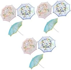 Alasum 6 Pcs Lace Trim Vintage Decor Mini Toy Mini Lace Parasol Mini Decoration Umbrella Childrens Toy Model Embroidered Umbrella Lace Umbrella Mini Umbrella Small Toys For Kids -Folkmanis Toys Shop 41Axv89TgBL. AC