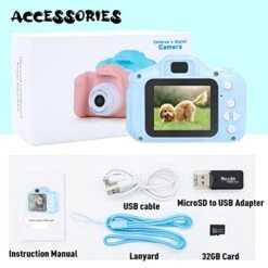 Upgrade Kids Selfie Camera,Christmas Birthday Gifts For Girls Boys Age 3-9 HD Digital Video Cameras With 32GB SD Card For Toddler Portable Toy 14 Upgrade Kids Selfie Camera,Christmas Birthday Gifts For Girls Boys Age 3-9 HD Digital Video Cameras With 32GB SD Card For Toddler Portable Toy -Folkmanis Toys Shop 41B56TgJMkL