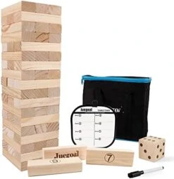 Juegoal 54 Piece Giant Tumble Tower, Wooden Block Game With Gameboard, Canvas Bag For Outdoor Yard Playing,6.9 X 6.9 X 24 Inches 23 Juegoal 54 Piece Giant Tumble Tower, Wooden Block Game With Gameboard, Canvas Bag For Outdoor Yard Playing,6.9 X 6.9 X 24 Inches -Folkmanis Toys Shop 41B8N7bYrYL. AC