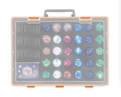 TPCY Carrying Case Compatible With Bakugan,BakuCores And Armored Alliance, Geogan Rising Battle Action,Can Store 30 Pcs, And Cards And Other Accessories(Case Only) (Orange)