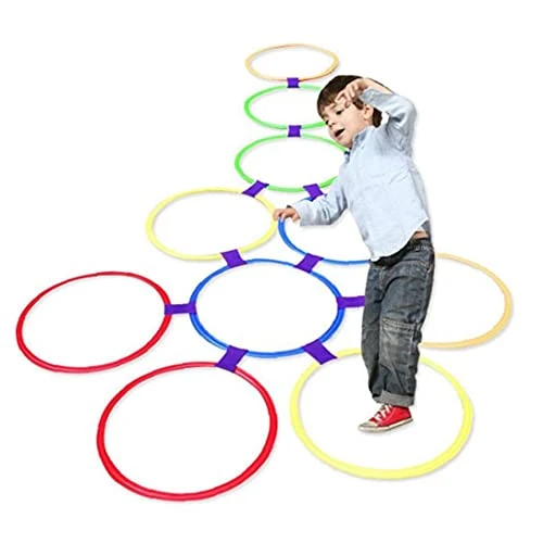 Zonster Hopscotch Ring Game Toys 10 Multi-Colored Plastic Rings And 9 Connectors For Indoor Or Outdoor Use-Fun Creative Play Set For Girls And Boys, One Size 3 Zonster Hopscotch Ring Game Toys 10 Multi-Colored Plastic Rings And 9 Connectors For Indoor Or Outdoor Use-Fun Creative Play Set For Girls And Boys, One Size