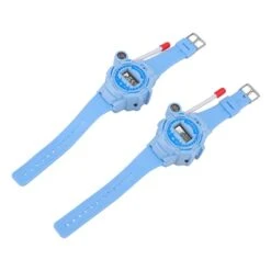 2Pack Walkie Talkies Toy, Walkie Talkie Watch Toy Noise Reduction Light Compass Long Distance Transmission For Role Play Game (Blue)
