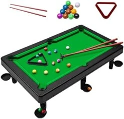 Mini Pool Table Playset, Mini Billiards Table Top Game For Kids Adults, Mini Table Top Pool Set Billiards, Small Billiards Game With Resin Balls, Fun Home & Office Desk Games (27.5*19.2*7.5cm) -Folkmanis Toys Shop 41BfASZvXyL. AC