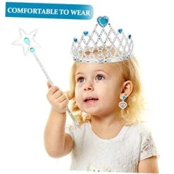 Ibasenice 2 Sets Crown Wand Pretend Play With Necklace Costume Wedding Fairy Party Favors Dance Toys Up High-Heeled Festival Shoes Princess Cosplay And Earrings Accessories Girl Of -Folkmanis Toys Shop 41Bs29ZBVxL