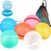 GENERIC Reusable Water Balloons, Refillable, Magnetic, Mesh Bag Included, The Perfect Pool Toys For Endless Outdoor Adventures, Thrilling Water Games, And Splashing Fun! Ideal For Boys, Girls Ages 3-12