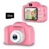 Seckton Upgrade Kids Selfie Camera, Christmas Birthday Gifts For Girls/boys Age 3-9, HD Digital Video Cameras For Toddler, Portable Toy For 3 4 5 6 7 8 Year Old Girl With 32Gb SD Card-Pink