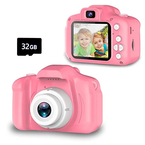 Seckton Upgrade Kids Selfie Camera, Christmas Birthday Gifts For Girls/boys Age 3-9, HD Digital Video Cameras For Toddler, Portable Toy For 3 4 5 6 7 8 Year Old Girl With 32Gb SD Card-Pink 3 Seckton Upgrade Kids Selfie Camera, Christmas Birthday Gifts For Girls/boys Age 3-9, HD Digital Video Cameras For Toddler, Portable Toy For 3 4 5 6 7 8 Year Old Girl With 32Gb SD Card-Pink