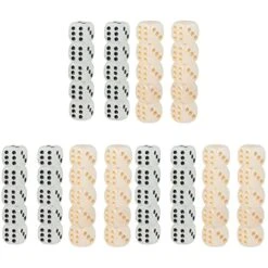 Ibasenice Rpg Dice 60 Pcs Board Rpg Multi-sided Math D Role- Small Dark Table Favors Interesting Theme Casino Teaching Sided Creative Dices Activity For Props Games Late Playing Transparent Metal Dice