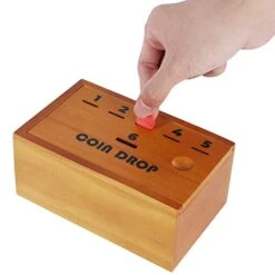 Juegoal Coin Drop Set, Pennies Dice Games For Kids And Adults, Wooden Tabletop Board Game Sets For 2-6 Player, Wood Penny Game Box Includes 48 Chips & 1 Dice, Interactive Families Toys 13 Juegoal Coin Drop Set, Pennies Dice Games For Kids And Adults, Wooden Tabletop Board Game Sets For 2-6 Player, Wood Penny Game Box Includes 48 Chips & 1 Dice, Interactive Families Toys -Folkmanis Toys Shop 41CBzBqR3wL