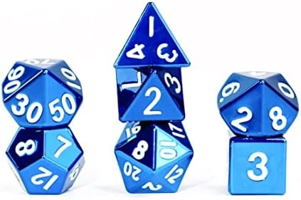 FanRoll By Metallic Dice Games 16mm Metal Polyhedral DND Dice Set: Blue, Role Playing Game Dice For Dungeons And Dragons 11 FanRoll By Metallic Dice Games 16mm Metal Polyhedral DND Dice Set: Blue, Role Playing Game Dice For Dungeons And Dragons - Image 9