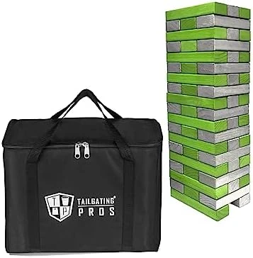 Tailgating Pros Premium Giant Toppling Timbers With Carrying Case – Choose Your Team Colors! Jumbo Outdoor Yard Game, Tower Grows To Over 5 Feet! – Optional Tipsy Stickers Available! 9 Tailgating Pros Premium Giant Toppling Timbers With Carrying Case – Choose Your Team Colors! Jumbo Outdoor Yard Game, Tower Grows To Over 5 Feet! – Optional Tipsy Stickers Available! - Image 7