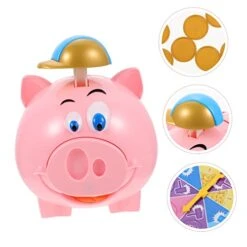 Gadpiparty Piggy Bank Desktop Toys Ornament Container Toys Saving Pot Pig Piggy Bank Funny Piggy Bank Pink Save Coin Parent-Child Plastic Piggy Banks For Kids Funny Game Money Bank -Folkmanis Toys Shop 41CLfFJsfcL