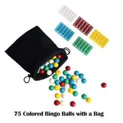 Yuanhe Deluxe Bingo Game Set With 6 Inch Metal Round Cage, 75 Colored Bingo Balls, 50 Bingo Cards, 300 Mix Bingo Chips And Bingo Master Board For Large Groups, Parties 13 Yuanhe Deluxe Bingo Game Set With 6 Inch Metal Round Cage, 75 Colored Bingo Balls, 50 Bingo Cards, 300 Mix Bingo Chips And Bingo Master Board For Large Groups, Parties -Folkmanis Toys Shop 41CcTglOO7L